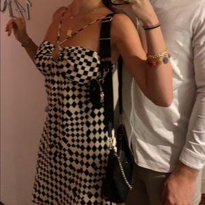 Checkered print dress